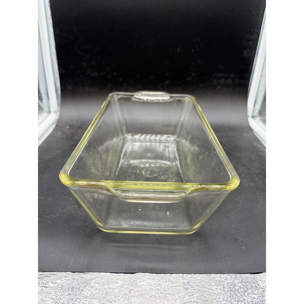 Vintage Pyrex Clear Glass Loaf Pan 212 TM REG US PAT OFF Rectangular Baker 1.5QT